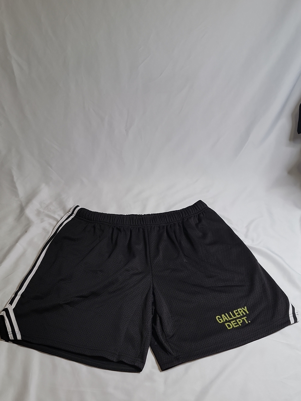 Gallery Dept Venice Court Black Shorts with White Side Stripes